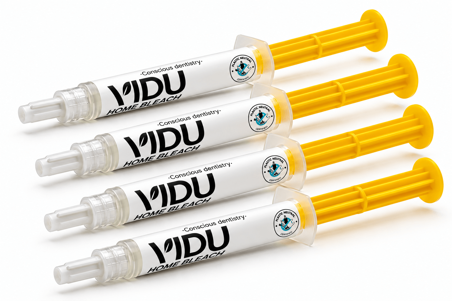 Blanqueamiento Dental de Peróxido de Carbamida 16% VIDU, 4 jeringas de 3 gr