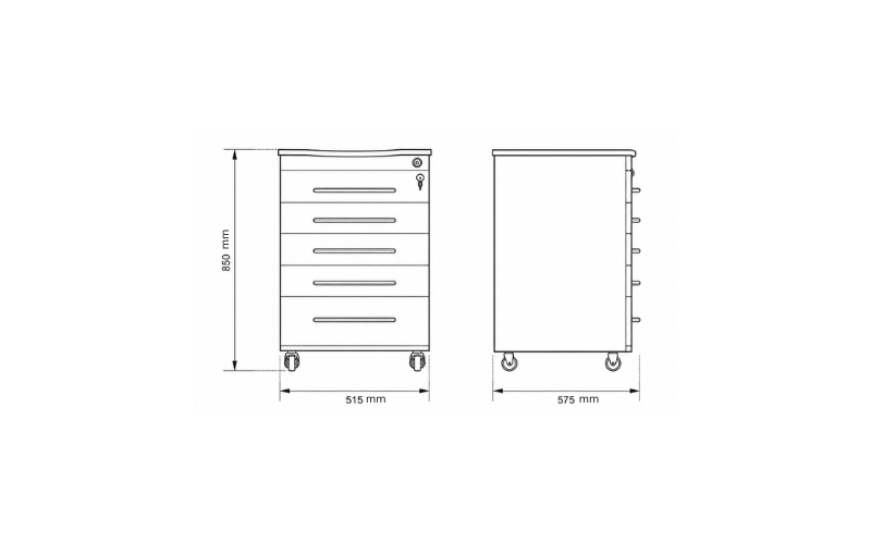 Diagrama técnico del carrito DTX-UM-570