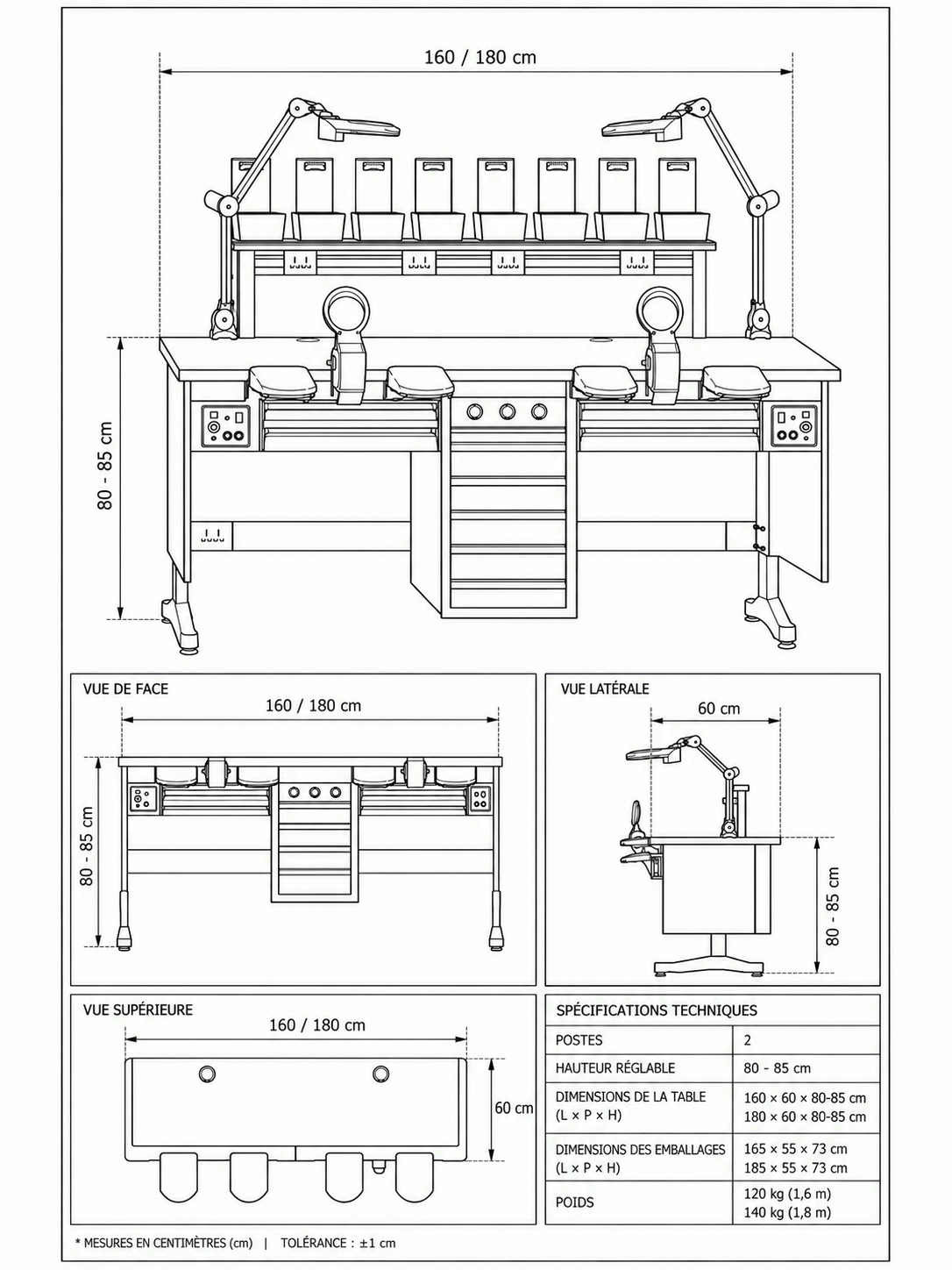 Plan technique poste de travail NEUBER