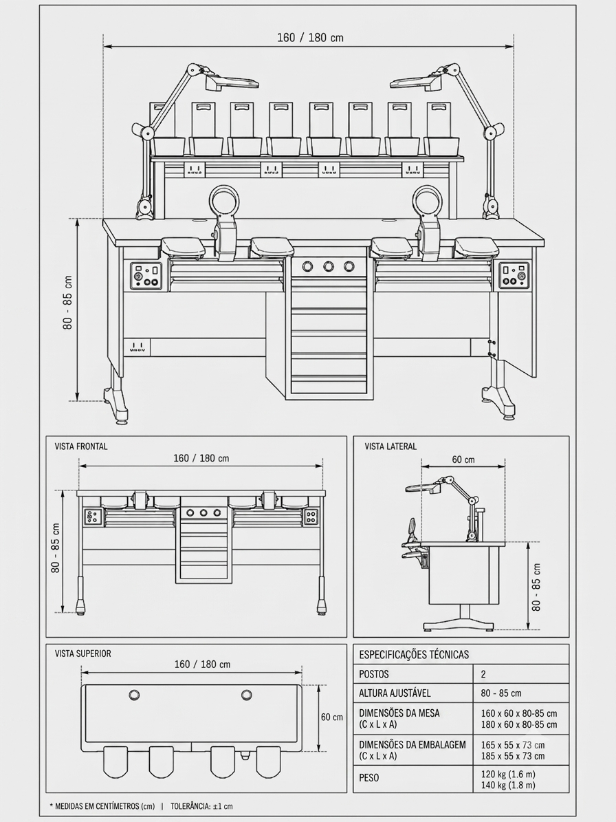 Desenho técnico Bancada NEUBER