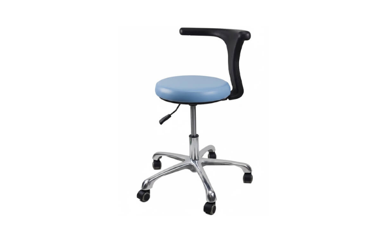 Taburete de Asistente para Clínica Dental - Azul Claro
