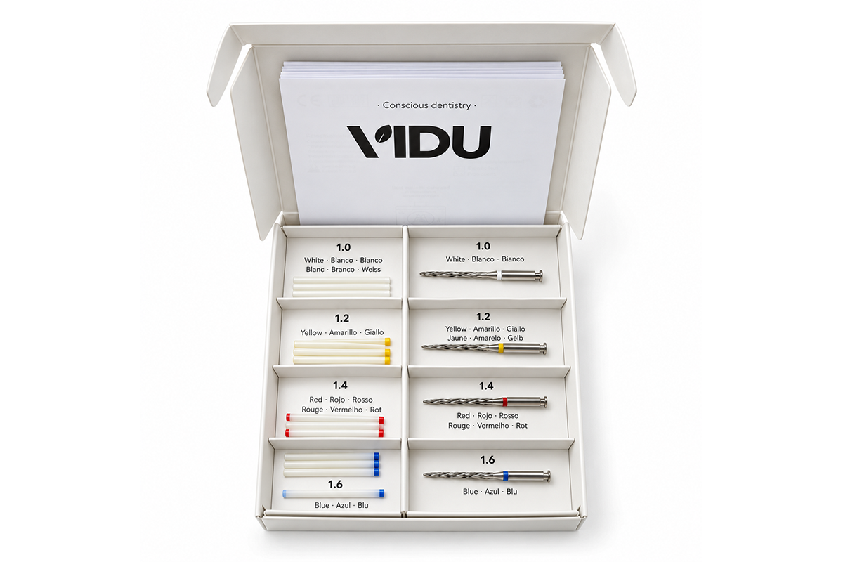 Kit de postes de fibra de vidrio VIDU con fresas