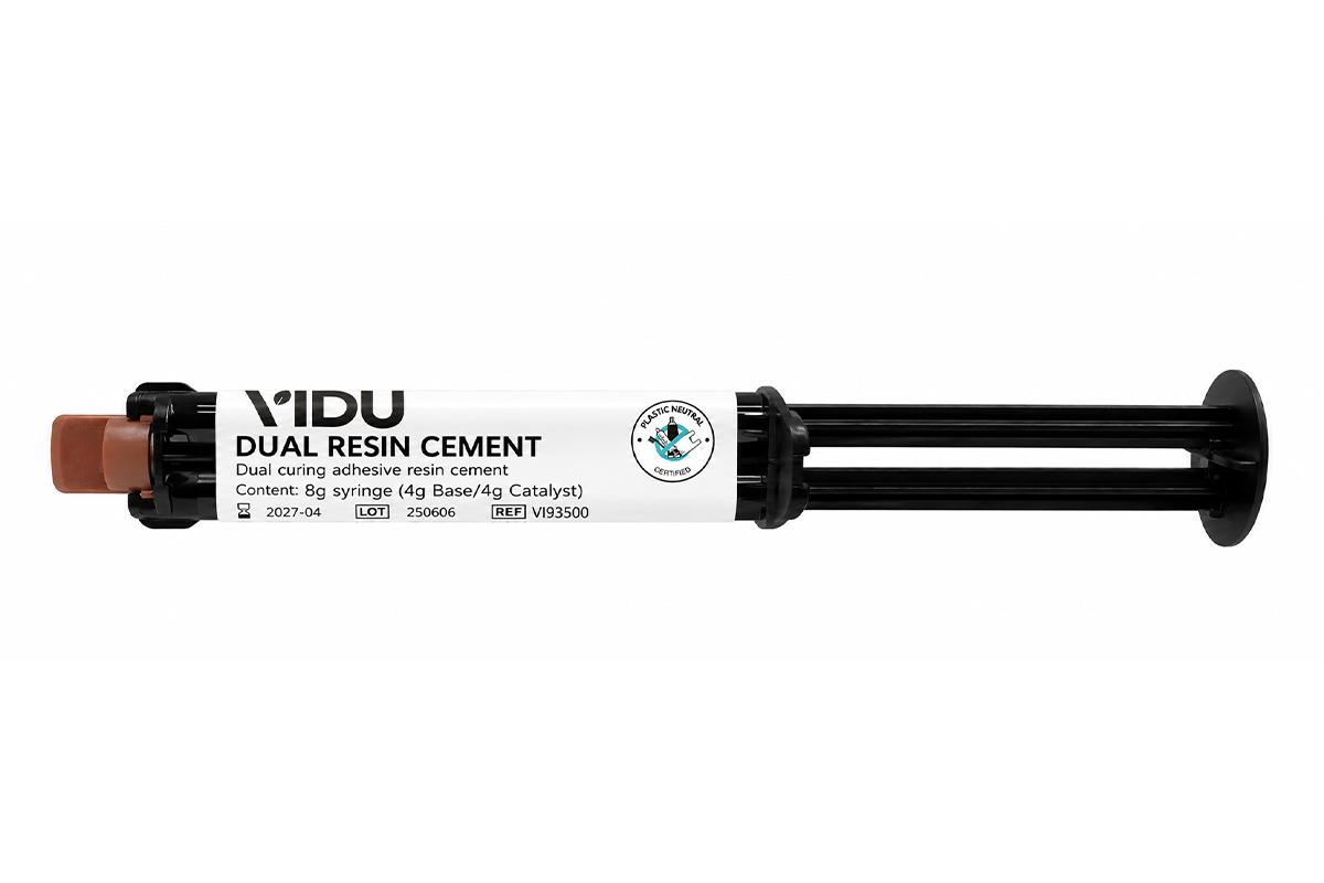 Dual Resin Cement VIDU cemento resina autoadhesivo dual cure jeringa automix 8g