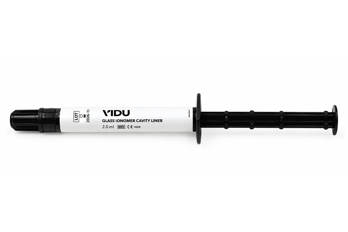 Ionomero vidrio fondo cavitario fotopolimerizable VIDU 2x2ml jeringas