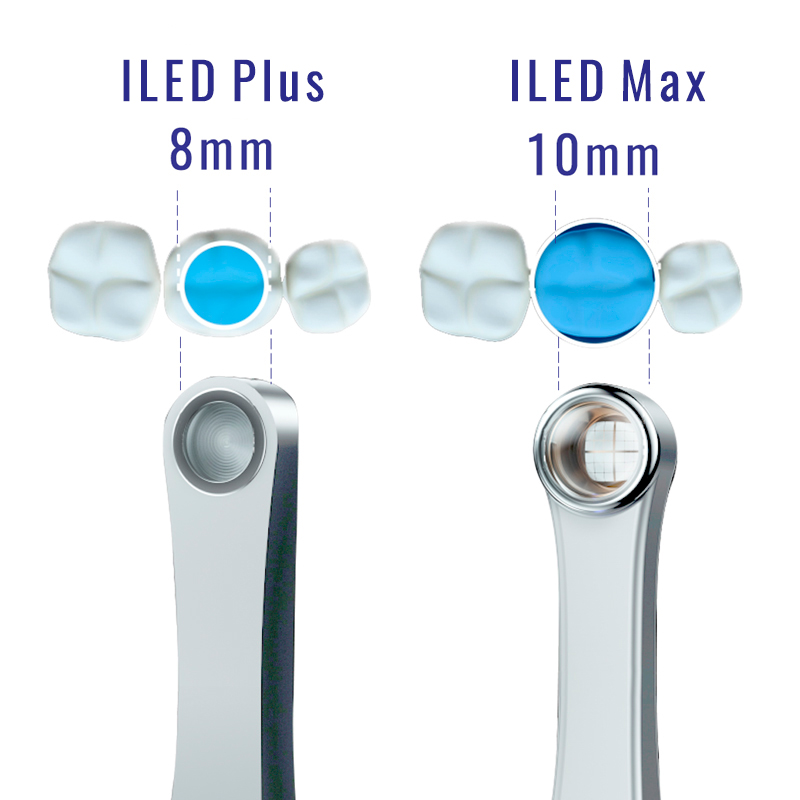 Cabezal metalico de la lámpara DTE iLED Max con LED en el extremo que concentra el haz de luz
