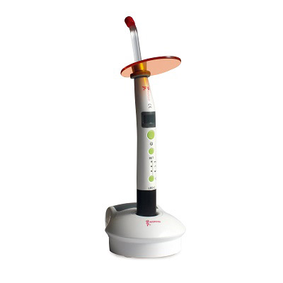 Lámpara de fotocurado inalámbrica Woodpecker LED C con base de carga y batería recargable sustituible